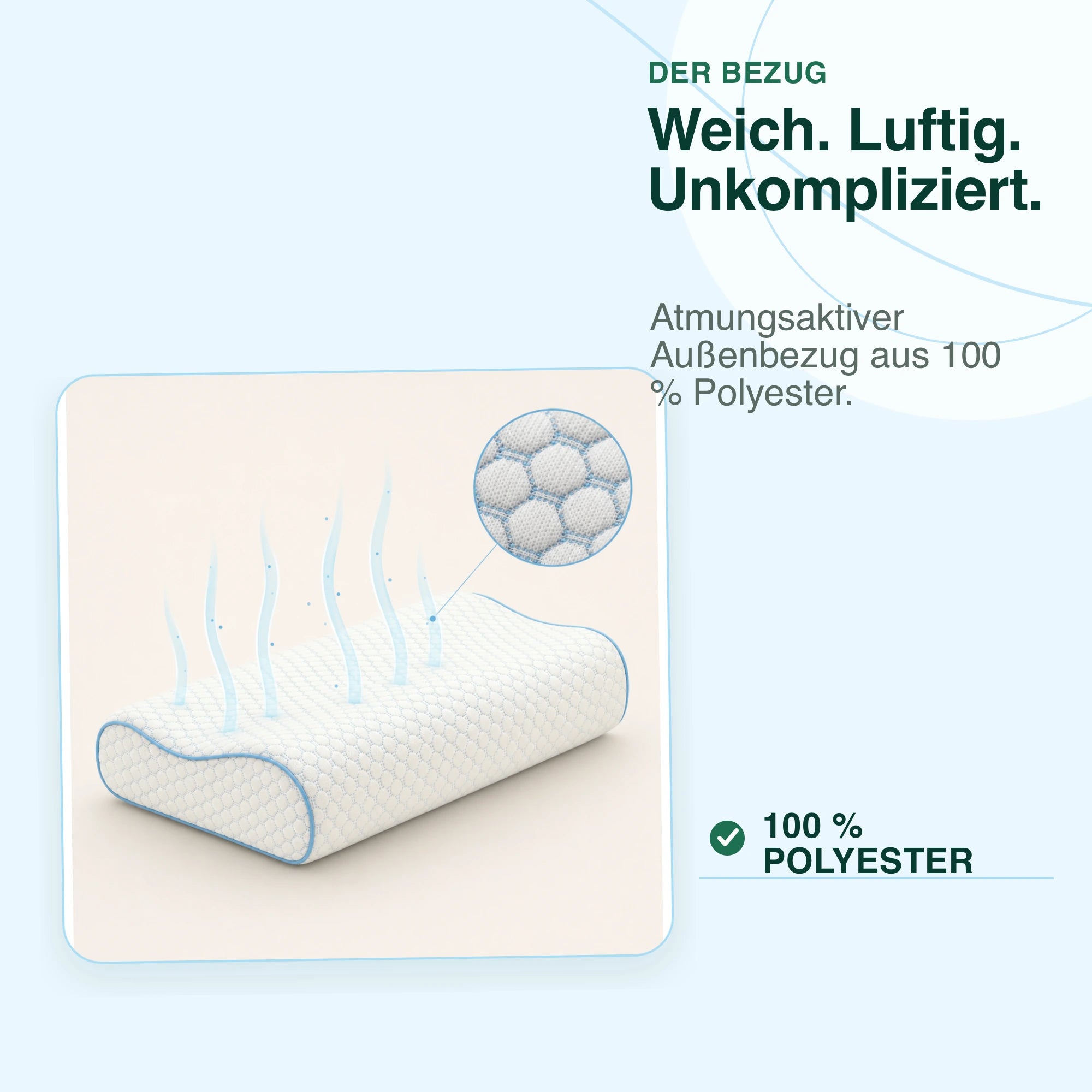 Atmungsaktiver Außenbezug und Materialstruktur