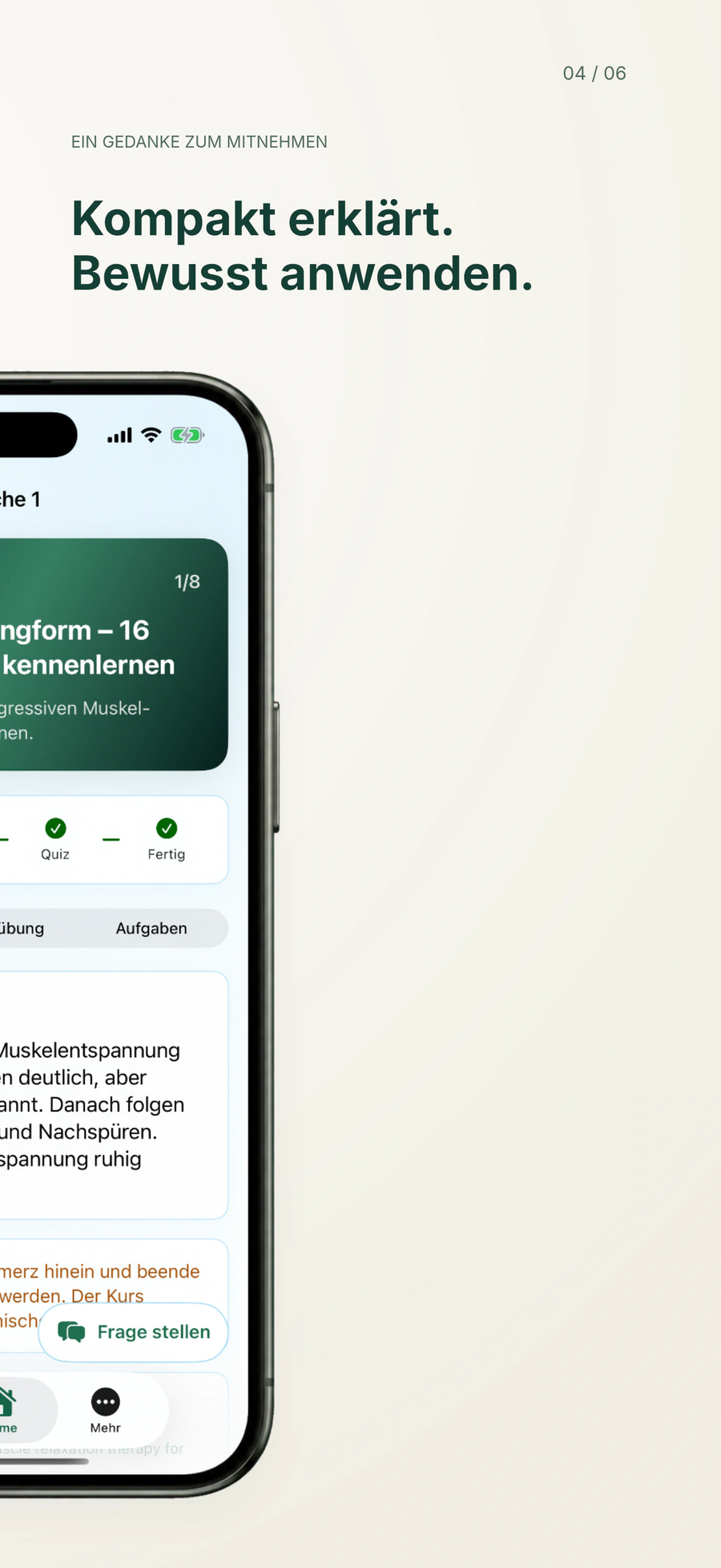 Wissen verstehen – rechte Hälfte des iPhones